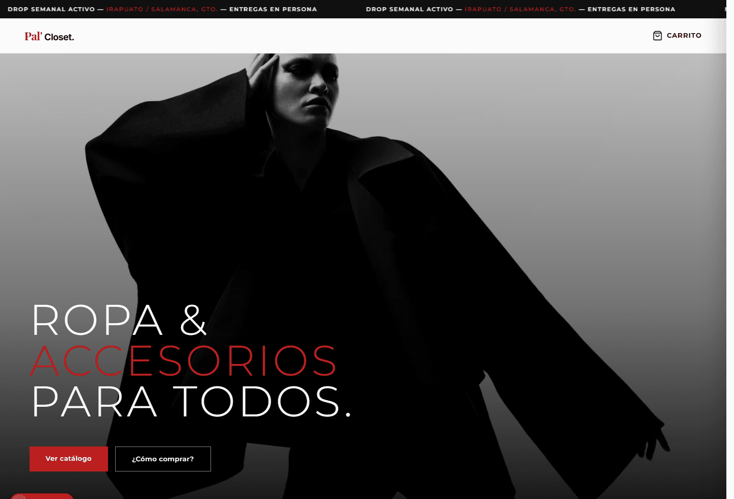 Captura del sitio Pal' Closet
